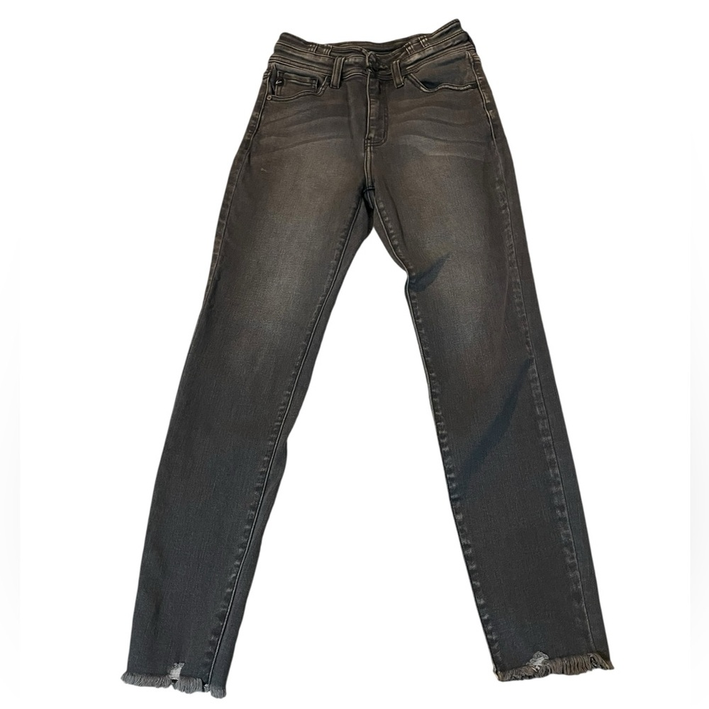 KanCan Women's Dark Gray Straight Leg Jeans